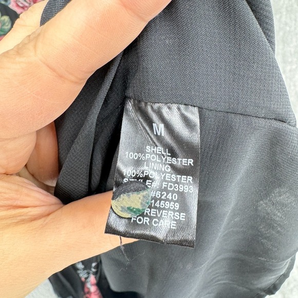 Dress Forum Dress Medium Pleated Floral Button Cottage Wedding V Neck Chiffon - Picture 10 of 15